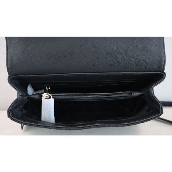 DKNY R313FE83 Women's Black Cleo Jacquard Print Chain Strap Shoulder Bag - Picture 10 of 16